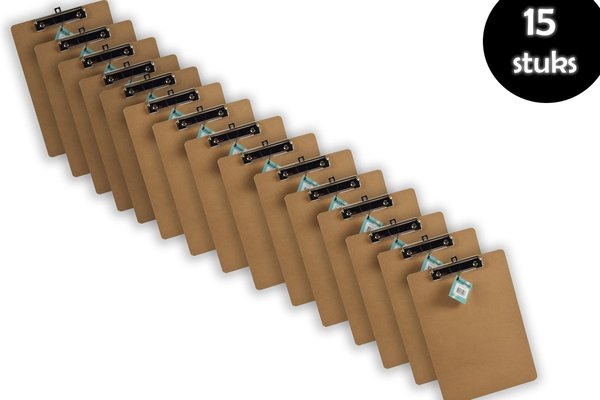 Discountershop 15x Clipboards - Clipboards A4 - Clipboards wood A4 31 x 22 x 1.5 cm Discountershop 15x Clipboards - Clipboards A4 - Clipboards wood A4 31 x 22 x 1.5 cm