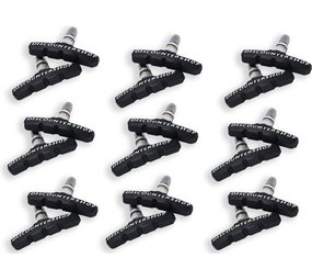 Discountershop 9 Set Universal Rubber Bicycle V Brake Pads Set - 9 Pairs – 18 Pieces – 70mm | Rubber Brake Pads | Cycling Brake Pad | Brake pad set | Brake pad set Suitable for mountain bike, city bike, folding bike and touring bike Discountershop 9 Set Universal Rubber Bicycle V Brake Pads Set - 9 Pairs – 18 Pieces – 70mm | Rubber Brake Pads | Cycling Brake Pad | Brake pad set | Brake pad set Suitable for mountain bike, city bike, folding bike and touring bike