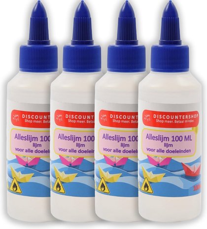 Discountershop 4x Hobby glue universal All purpose glue 100ML - Glue for paper - Glue for cardboard - Glue for textile - Glue for Styrofoam. Discountershop 4x Hobby glue universal All purpose glue 100ML - Glue for paper - Glue for cardboard - Glue for textile - Glue for Styrofoam.