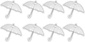 Umbrella Transparent Large 100 cm - Transparent Wedding Umbrella - Bridal Umbrella for Rain & Snow - Pack of 8 Umbrella Transparent Large 100 cm - Transparent Wedding Umbrella - Bridal Umbrella for Rain & Snow - Pack of 8
