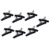 Discountershop 7 set Universele Rubberen Fiets V Remblokken Set - 7 Paar – 14 Stuks – 70mm | Rubber Remblokjes | Fietsen Remblok | Remblokkenset | Remblokset Geschikt voor Mountainbike, Stadsfiets, Vouwfiets en Tourfiets
