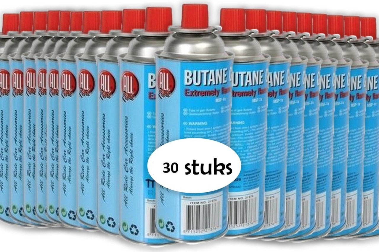 All Ride 400ml Butane Gas Cans for Camping Stoves - MSF-1a Bulk Pack for Clubs - Group Travel - Hire and Events - 30 Pieces All Ride 400ml Butane Gas Cans for Camping Stoves - MSF-1a Bulk Pack for Clubs - Group Travel - Hire and Events - 30 Pieces