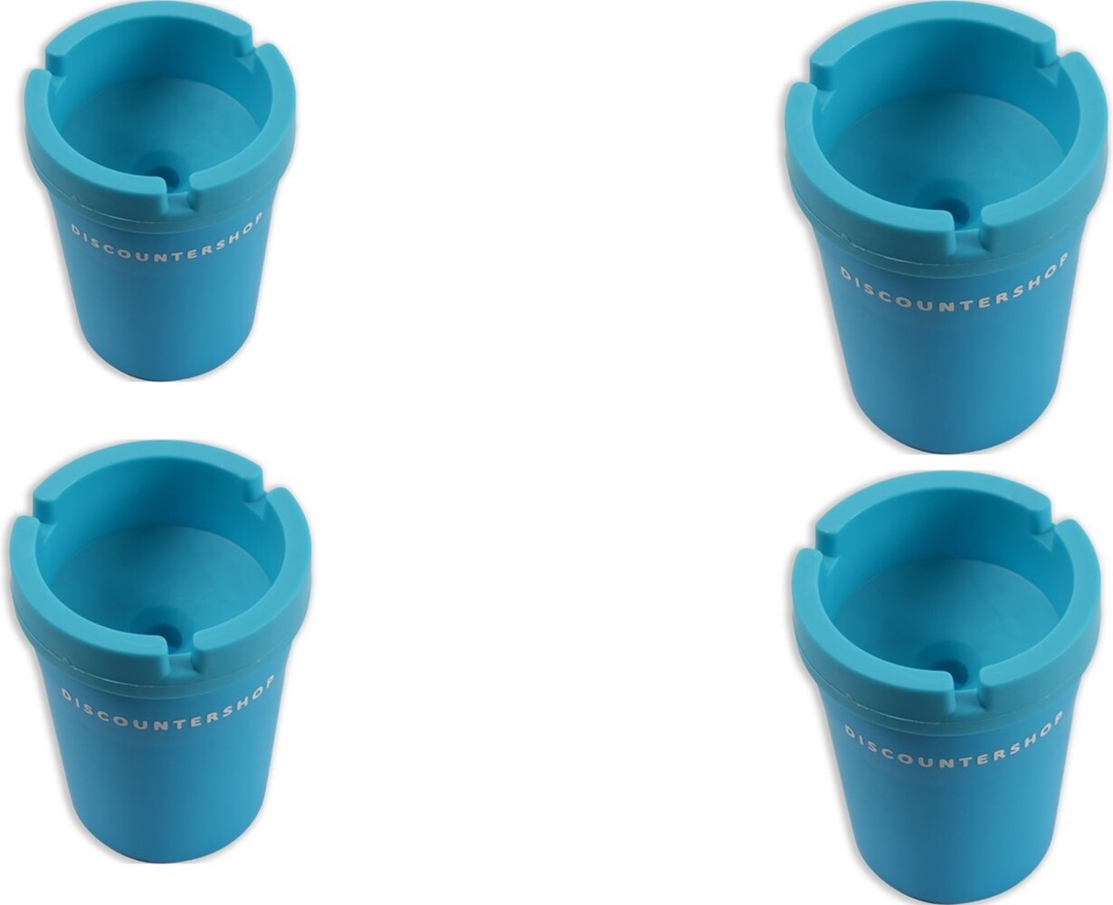 Discountershop 4 pieces Cup holder Car ashtray for the car - Car ashtray - car accessories - blue Discountershop 4 pieces Cup holder Car ashtray for the car - Car ashtray - car accessories - blue