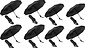 8x Automatic Storm Umbrella - Umbrella - Automatic, Foldable & Windproof up to 70 - 80 km p/h - Ø 95 cm - 7 panels - Double Layer - Black 8x Automatic Storm Umbrella - Umbrella - Automatic, Foldable & Windproof up to 70 - 80 km p/h - Ø 95 cm - 7 panels - Double Layer - Black
