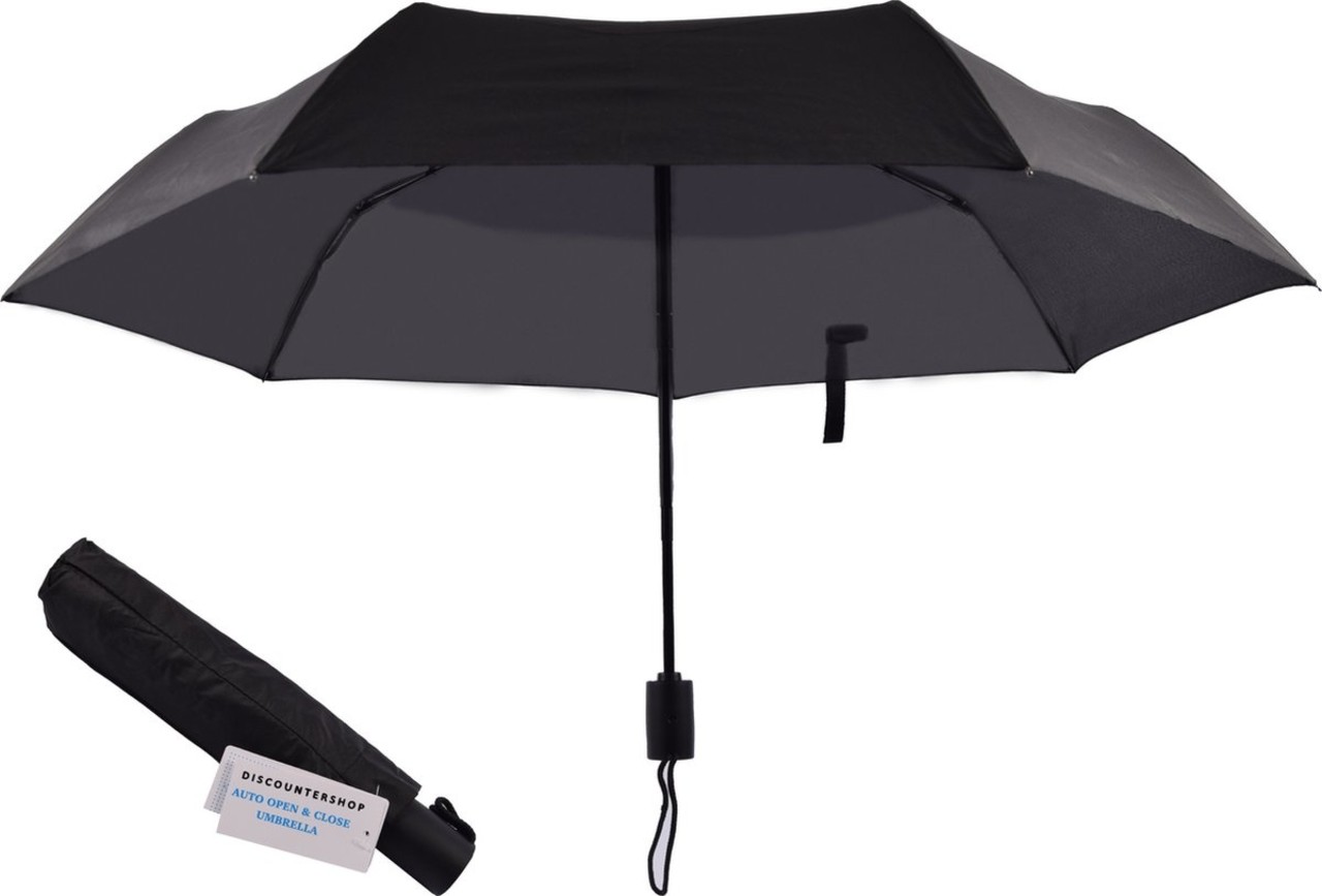 Discountershop 8x Automatische Stormparaplu - Paraplu – Automatisch, Opvouwbaar & Windproof tot 70 - 80 km p/u - Ø 95 cm - 7 panelen - Dubbele Laag - Zwart Discountershop 8x Automatische Stormparaplu - Paraplu – Automatisch, Opvouwbaar & Windproof tot 70 - 80 km p/u - Ø 95 cm - 7 panelen - Dubbele Laag - Zwart