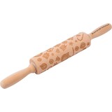 Discountershop Wooden rolling pin for Christmas cookies | Engraved Rolling Pin |Christmas Pastry| Cookie cutters | cookie cutters| Biscuits | cake |