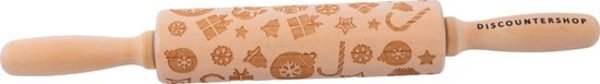 Discountershop Deegroller van hout voor kerstkoekjes | Gegraveerde Deegroller |kerstgebak| Uitsteekvormpjes |koekvormpjes| Koekjes | Koek | Discountershop Deegroller van hout voor kerstkoekjes | Gegraveerde Deegroller |kerstgebak| Uitsteekvormpjes |koekvormpjes| Koekjes | Koek |