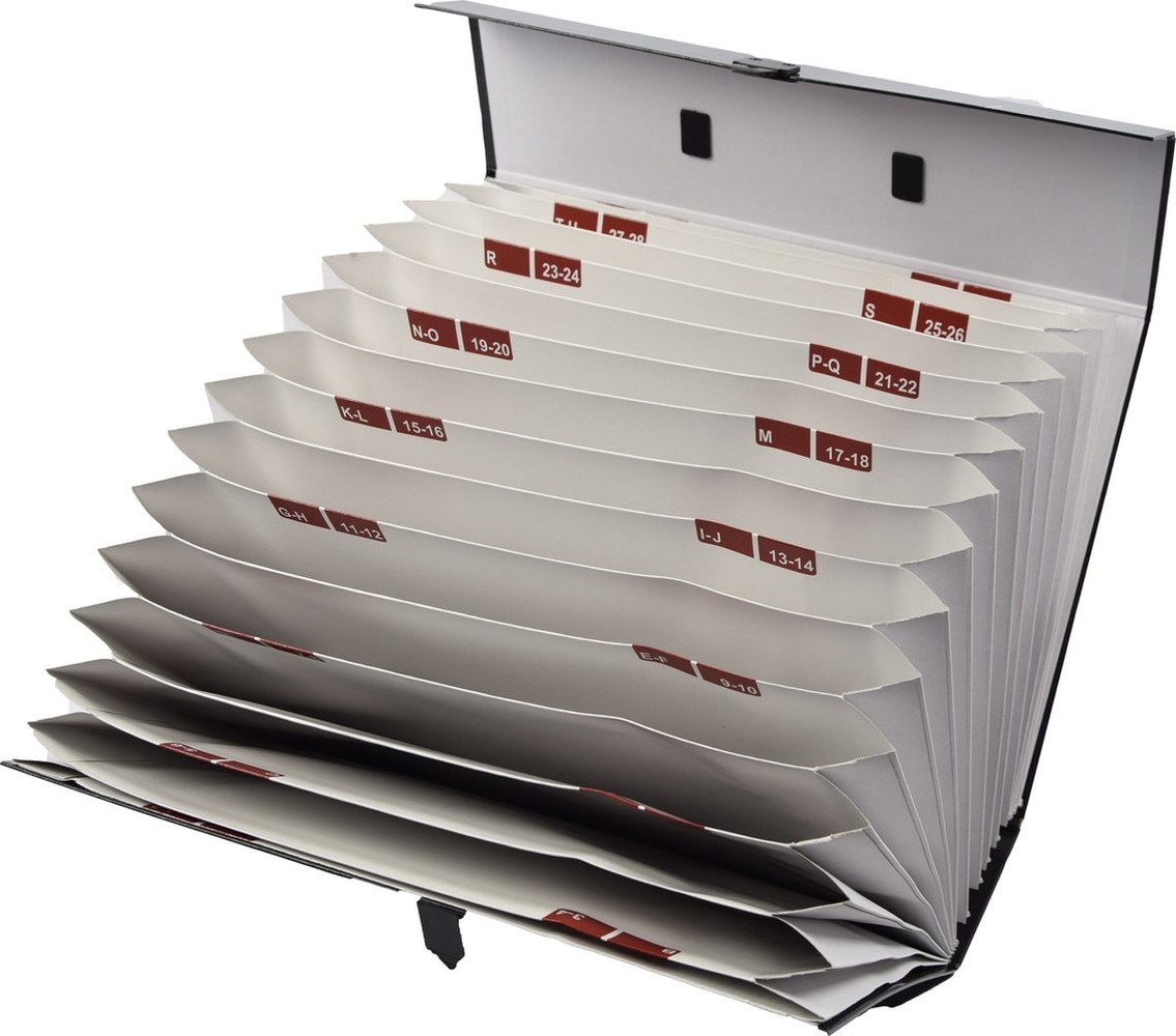 Discountershop  Folder With Handle - File folder - Sorting folder - Office folder - Document folder - File cabinet/case 36x26x 10 cm - Office - Folder - Paper - Office - Office accessories - Office mapping - Desk - Office folders - Office supplies