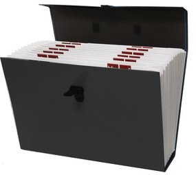 Discountershop Map Met Handvat - Bestandsmap - Sorteermap - Officemap - Documentenmap - Archiefkast/koffer 36x26x 10 cm - Kantoor - Map - Papier - Office - Kantoor accessoires - Office mapping - Bureau - Office mappen - Kantoorartikelen