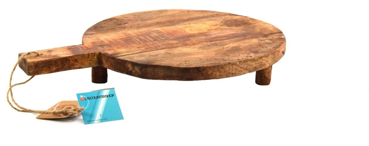 Discountershop Serving board - Tapas board Cutting board - mango wood Sustainable - round - 39.5x29.5 cm Discountershop Serving board - Tapas board Cutting board - mango wood Sustainable - round - 39.5x29.5 cm