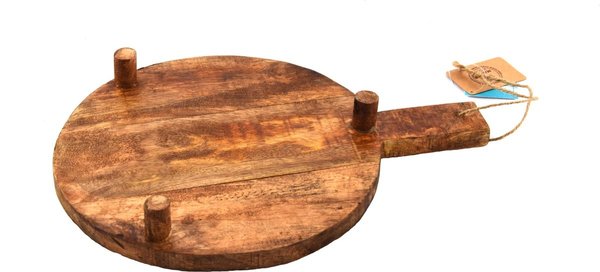 Discountershop Serving board - Tapas board Cutting board - mango wood Sustainable - round - 39.5x29.5 cm Discountershop Serving board - Tapas board Cutting board - mango wood Sustainable - round - 39.5x29.5 cm