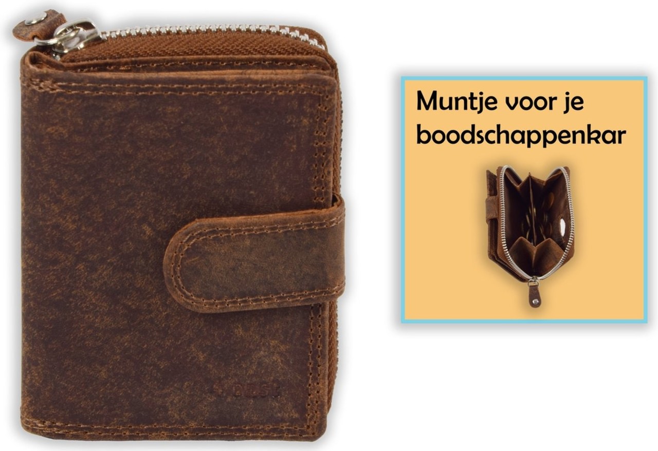 4 East Wallet - Wallet ladies - Wallet men - Wallet cards - RFID Protected Anti skim - 4East - 4E-209- Vintage-brown 4 East Wallet - Wallet ladies - Wallet men - Wallet cards - RFID Protected Anti skim - 4East - 4E-209- Vintage-brown