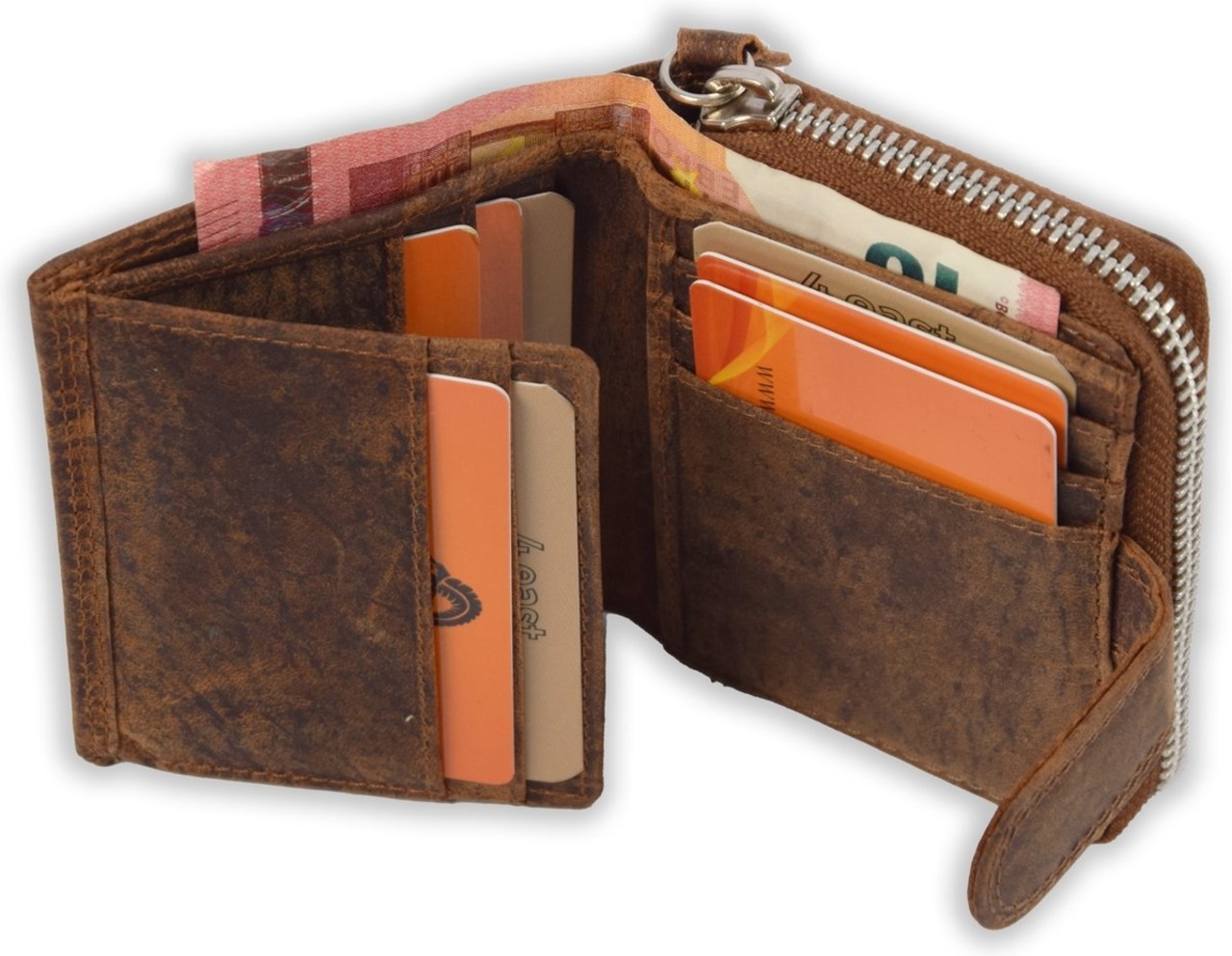 4 East Wallet - Wallet ladies - Wallet men - Wallet cards - RFID Protected Anti skim - 4East - 4E-209- Vintage-brown 4 East Wallet - Wallet ladies - Wallet men - Wallet cards - RFID Protected Anti skim - 4East - 4E-209- Vintage-brown