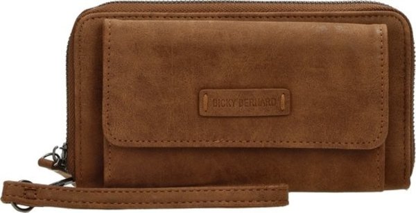 Bicky Bernard Bicky bernard - Portemonnee dames - Portefeuille met ritssluiting - Portemonnee voor telefoon - camel Bicky Bernard Bicky bernard - Portemonnee dames - Portefeuille met ritssluiting - Portemonnee voor telefoon - camel