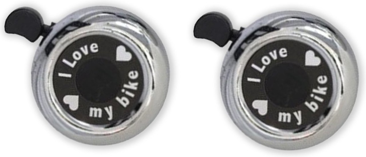 Merkloos I love my Bike - Fietsbel - 5,5X3 CM - 2 stuks in de verpakking Merkloos I love my Bike - Fietsbel - 5,5X3 CM - 2 stuks in de verpakking