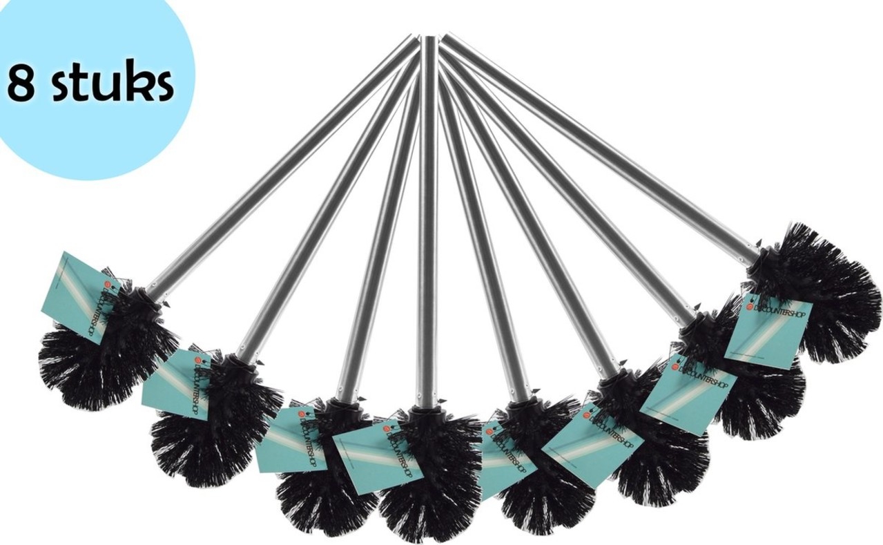 Discountershop Losse toiletborstel universele RVS Toiletborstel Set - 8 Stuks WC-borstel WC Toilet Borstel Borstels Toiletborstels Discountershop Losse toiletborstel universele RVS Toiletborstel Set - 8 Stuks WC-borstel WC Toilet Borstel Borstels Toiletborstels