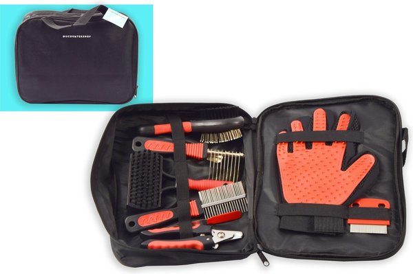 Discountershop Dog Grooming Set Grooming Set 8-in-1 - Dog Brush Long Hair - Grooming Set for Pets-Dog Comb - Velcro Comb Discountershop Dog Grooming Set Grooming Set 8-in-1 - Dog Brush Long Hair - Grooming Set for Pets-Dog Comb - Velcro Comb