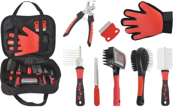 Discountershop Dog Grooming Set Grooming Set 8-in-1 - Dog Brush Long Hair - Grooming Set for Pets-Dog Comb - Velcro Comb Discountershop Dog Grooming Set Grooming Set 8-in-1 - Dog Brush Long Hair - Grooming Set for Pets-Dog Comb - Velcro Comb