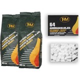 Merkloos 2X charcoal briquettes of 3 KG including firelighters 64 Pieces - Barbecue - BBQ - 2 Pieces - 6 kilogram briquettes Merkloos 2X charcoal briquettes of 3 KG including firelighters 64 Pieces - Barbecue - BBQ - 2 Pieces - 6 kilogram briquettes