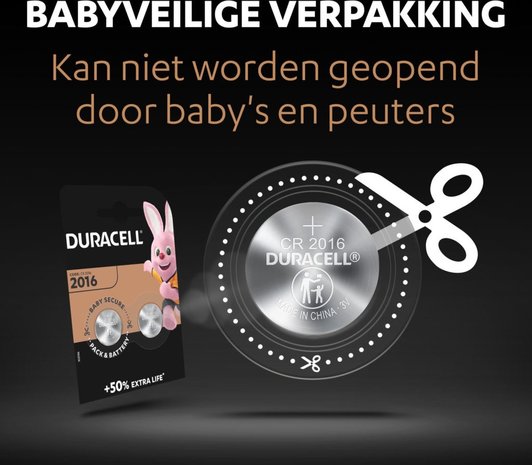 Duracell Duracell CR2016 - 4 stuk in verpakking - Professional Electronics 3V Lithium knoopcel - Duracell Lithium CR2016 3V - 4 stuks Duracell Duracell CR2016 - 4 stuk in verpakking - Professional Electronics 3V Lithium knoopcel - Duracell Lithium CR2016 3V - 4 stuks