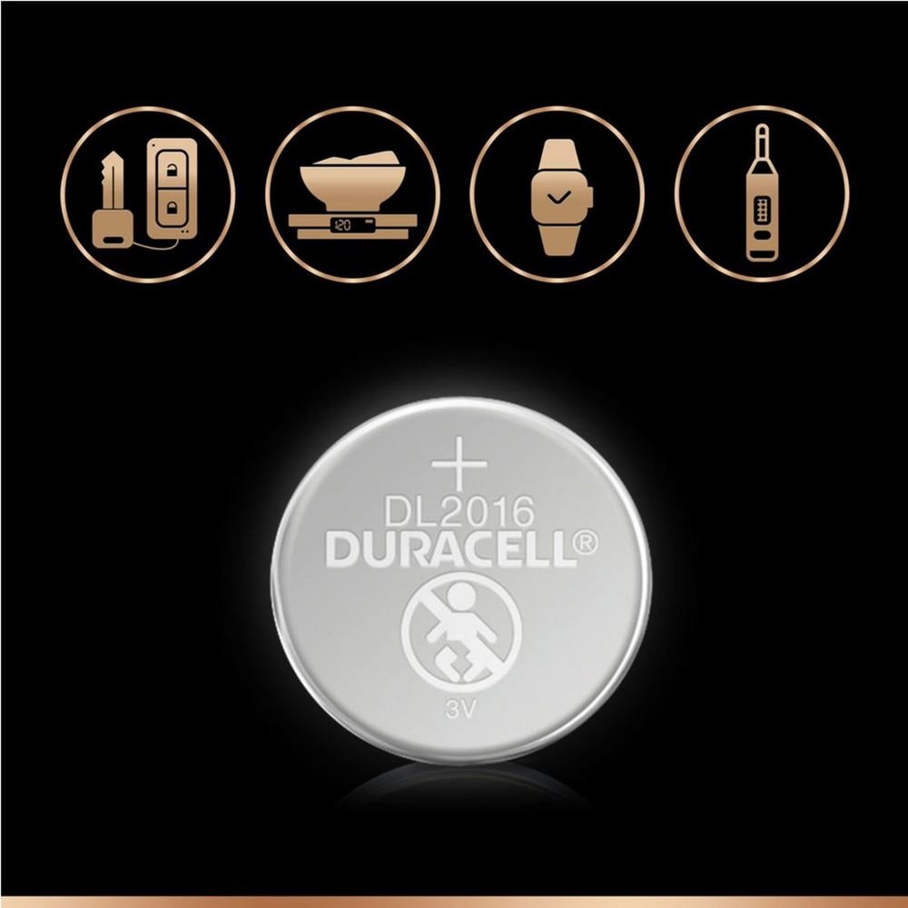 Duracell Duracell CR2016 - 4 stuk in verpakking - Professional Electronics 3V Lithium knoopcel - Duracell Lithium CR2016 3V - 4 stuks Duracell Duracell CR2016 - 4 stuk in verpakking - Professional Electronics 3V Lithium knoopcel - Duracell Lithium CR2016 3V - 4 stuks