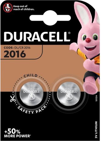 Duracell Duracell CR2016 - 4 stuk in verpakking - Professional Electronics 3V Lithium knoopcel - Duracell Lithium CR2016 3V - 4 stuks Duracell Duracell CR2016 - 4 stuk in verpakking - Professional Electronics 3V Lithium knoopcel - Duracell Lithium CR2016 3V - 4 stuks