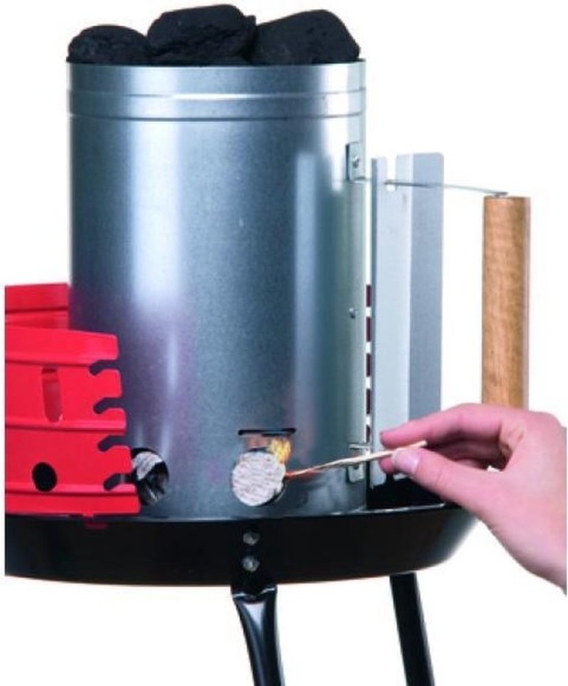 Merkloos Charcoal starter with Barbecue starter gun - Metal - 17x27.5cm - Pay attention! Gun is not a lighter! Merkloos Charcoal starter with Barbecue starter gun - Metal - 17x27.5cm - Pay attention! Gun is not a lighter!