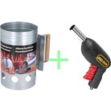 Merkloos Charcoal starter with Barbecue starter gun - Metal - 17x27.5cm - Pay attention! Gun is not a lighter! Merkloos Charcoal starter with Barbecue starter gun - Metal - 17x27.5cm - Pay attention! Gun is not a lighter!