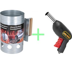 Merkloos Houtskoolstarter met Barbecue starter gun - Metaal - 17x27.5cm - Let op! Gun is geen aansteker ! Merkloos Houtskoolstarter met Barbecue starter gun - Metaal - 17x27.5cm - Let op! Gun is geen aansteker !