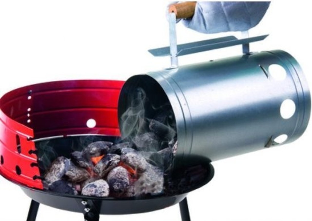Merkloos Charcoal starter with Barbecue starter gun - Metal - 17x27.5cm - Pay attention! Gun is not a lighter! Merkloos Charcoal starter with Barbecue starter gun - Metal - 17x27.5cm - Pay attention! Gun is not a lighter!