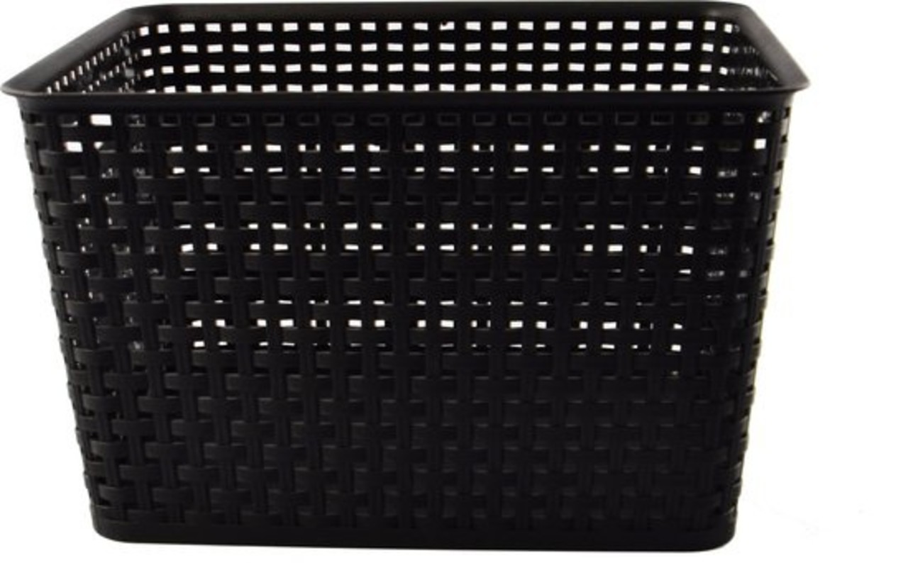 Merkloos 6-Pack Mix Black Plastic Woven Rattan Storage Basket Desktop Baskets Plastic Fruit Basket - Organizer - Storage Baskets Merkloos 6-Pack Mix Black Plastic Woven Rattan Storage Basket Desktop Baskets Plastic Fruit Basket - Organizer - Storage Baskets
