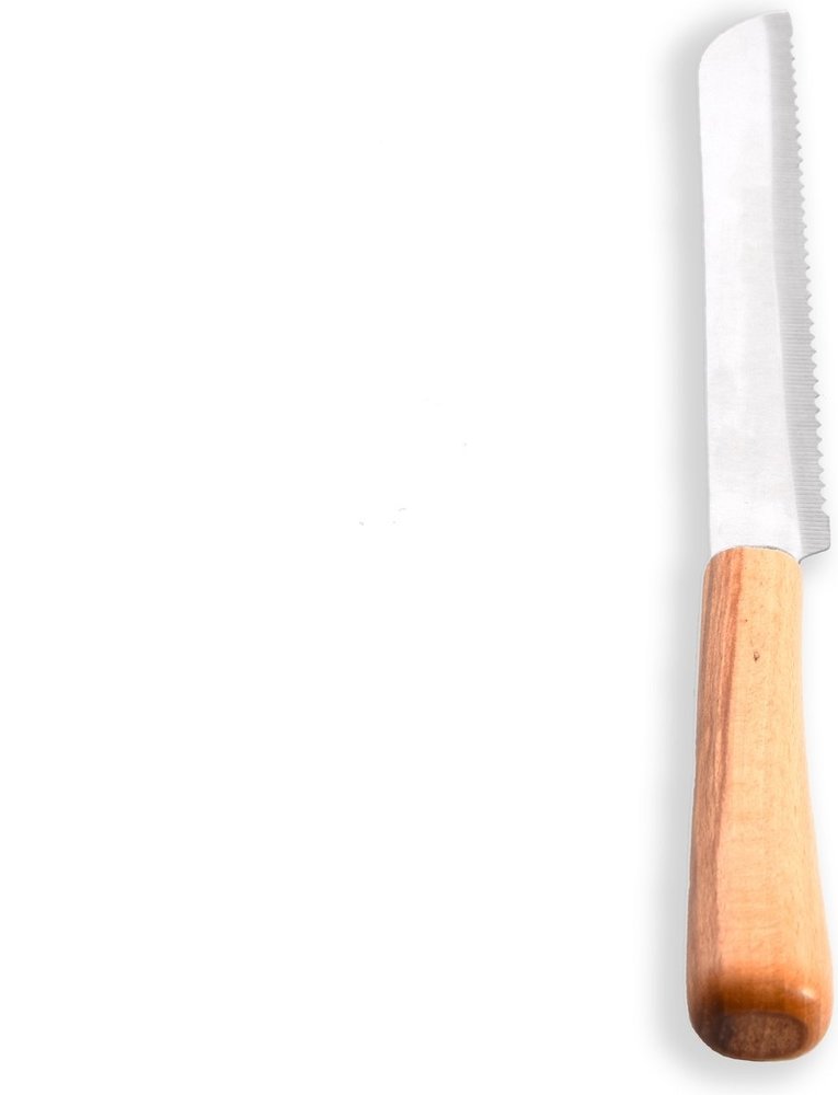 Discountershop Broodmes RVS steel en houten handvat 33.5 cm Discountershop Broodmes RVS steel en houten handvat 33.5 cm