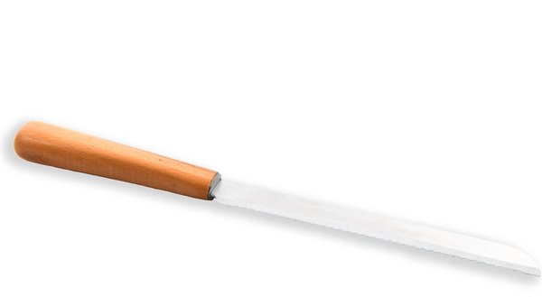Discountershop Bread knife stainless steel handle and wooden handle 33.5 cm Discountershop Bread knife stainless steel handle and wooden handle 33.5 cm
