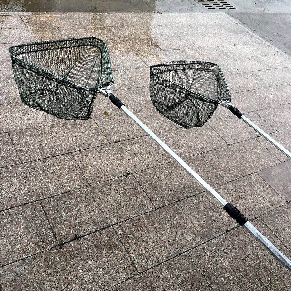 Discountershop Schepnet Opvouwbaar Aluminium - zwart/grijs - 170cm Discountershop Schepnet Opvouwbaar Aluminium - zwart/grijs - 170cm