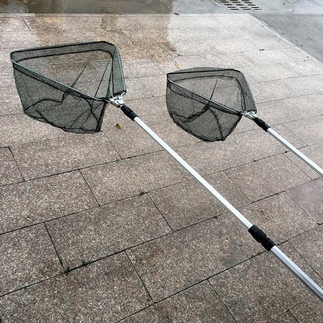 Discountershop Schepnet Opvouwbaar Aluminium - zwart/grijs - 170cm Discountershop Schepnet Opvouwbaar Aluminium - zwart/grijs - 170cm