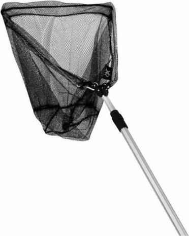 Discountershop Schepnet Opvouwbaar Aluminium - zwart/grijs - 170cm Discountershop Schepnet Opvouwbaar Aluminium - zwart/grijs - 170cm