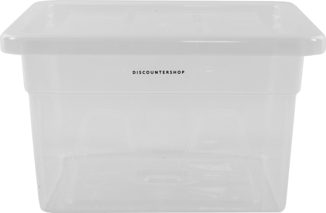 Discountershop Opbergbox Transparant - 40 cm - Polypropeen - Opberger - Opbergbakken - Opbergdoos -22liter - 40x32x24.5 CM