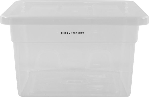 Discountershop Opbergbox Transparant - 40 cm - Polypropeen - Opberger - Opbergbakken - Opbergdoos -22liter - 40x32x24.5 CM