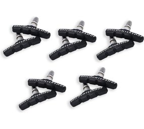 Discountershop 5 Set Universele Rubberen Fiets V Remblokken Set - 5 Paar – 10 Stuks – 70mm | Rubber Remblokjes | Fietsen Remblok | Remblokkenset | Remblokset Geschikt voor Mountainbike, Stadsfiets, Vouwfiets en Tourfiets Discountershop 5 Set Universele Rubberen Fiets V Remblokken Set - 5 Paar – 10 Stuks – 70mm | Rubber Remblokjes | Fietsen Remblok | Remblokkenset | Remblokset Geschikt voor Mountainbike, Stadsfiets, Vouwfiets en Tourfiets