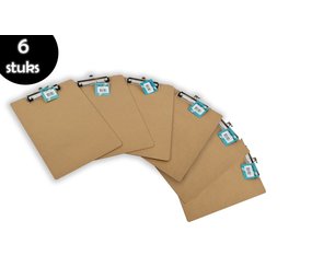 Discountershop 6x Klemborden - Klemborden A4 - Klemborden hout A4 31 x 22 x 1.5 cm Discountershop 6x Klemborden - Klemborden A4 - Klemborden hout A4 31 x 22 x 1.5 cm