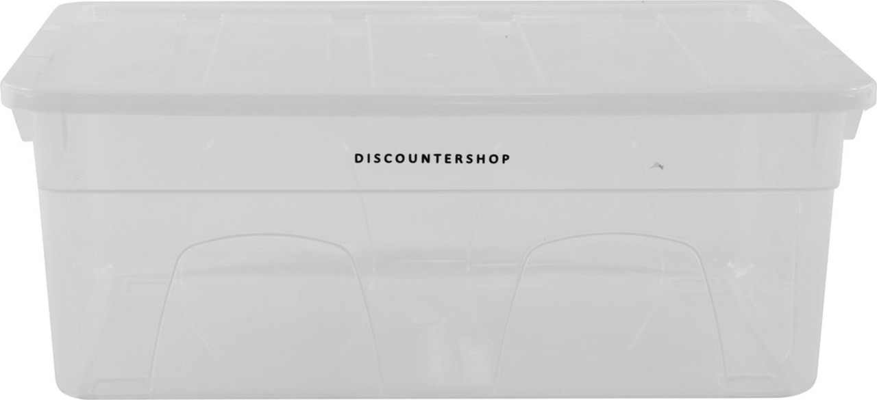 Discountershop Opbergbox Transparant - 36 cm - Polypropeen - Opberger - Opbergbakken - Opbergdoos -11liter - 36x26x14 CM