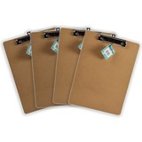 Discountershop 4x Klemborden - Klemborden A4 - Klemborden hout A4 31 x 22 x 1.5 cm Discountershop 4x Klemborden - Klemborden A4 - Klemborden hout A4 31 x 22 x 1.5 cm