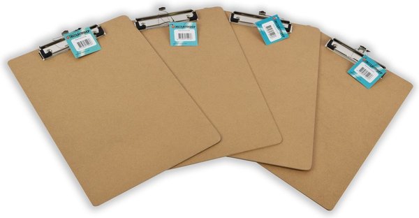 Discountershop 4x Clipboards - Clipboards A4 - Clipboards wood A4 31 x 22 x 1.5 cm Discountershop 4x Clipboards - Clipboards A4 - Clipboards wood A4 31 x 22 x 1.5 cm