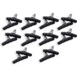 Discountershop 11 Set Universele Rubberen Fiets V Remblokken Set - 11 Paar – 22 Stuks – 70mm | Rubber Remblokjes | Fietsen Remblok | Remblokkenset | Remblokset Geschikt voor Mountainbike, Stadsfiets, Vouwfiets en Tourfiets