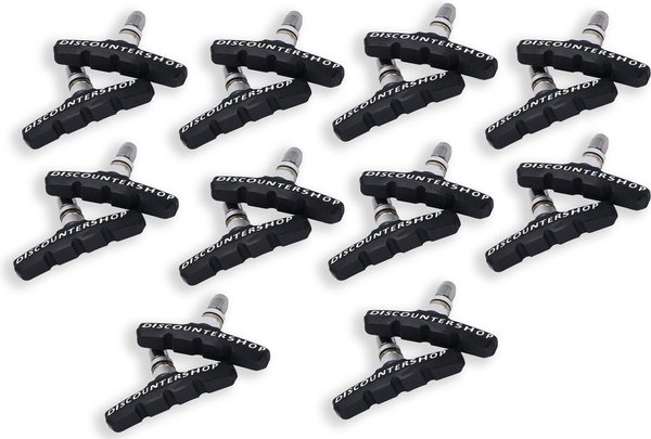 Discountershop 11 Set Universele Rubberen Fiets V Remblokken Set - 11 Paar – 22 Stuks – 70mm | Rubber Remblokjes | Fietsen Remblok | Remblokkenset | Remblokset Geschikt voor Mountainbike, Stadsfiets, Vouwfiets en Tourfiets Discountershop 11 Set Universele Rubberen Fiets V Remblokken Set - 11 Paar – 22 Stuks – 70mm | Rubber Remblokjes | Fietsen Remblok | Remblokkenset | Remblokset Geschikt voor Mountainbike, Stadsfiets, Vouwfiets en Tourfiets