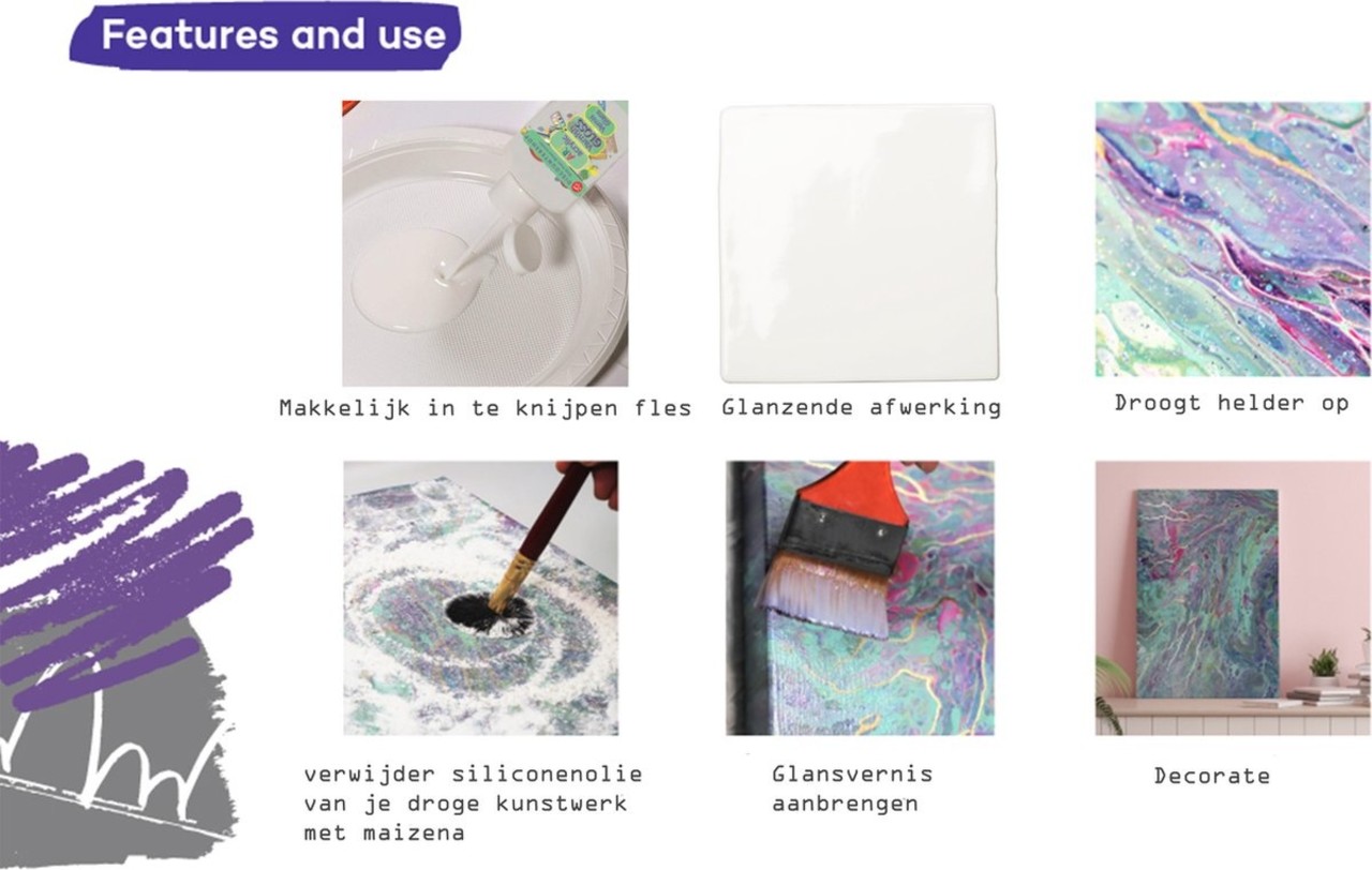 Discountershop Acrylic varnish Gloss varnish Transparent 100 ML Gloss Acrylic varnish