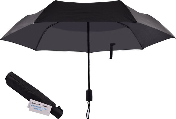 Discountershop 10x Automatische Stormparaplu - Paraplu – Automatisch, Opvouwbaar & Windproof tot 70 - 80 km p/u - Ø 95 cm - 7 panelen - Dubbele Laag - Zwart Discountershop 10x Automatische Stormparaplu - Paraplu – Automatisch, Opvouwbaar & Windproof tot 70 - 80 km p/u - Ø 95 cm - 7 panelen - Dubbele Laag - Zwart