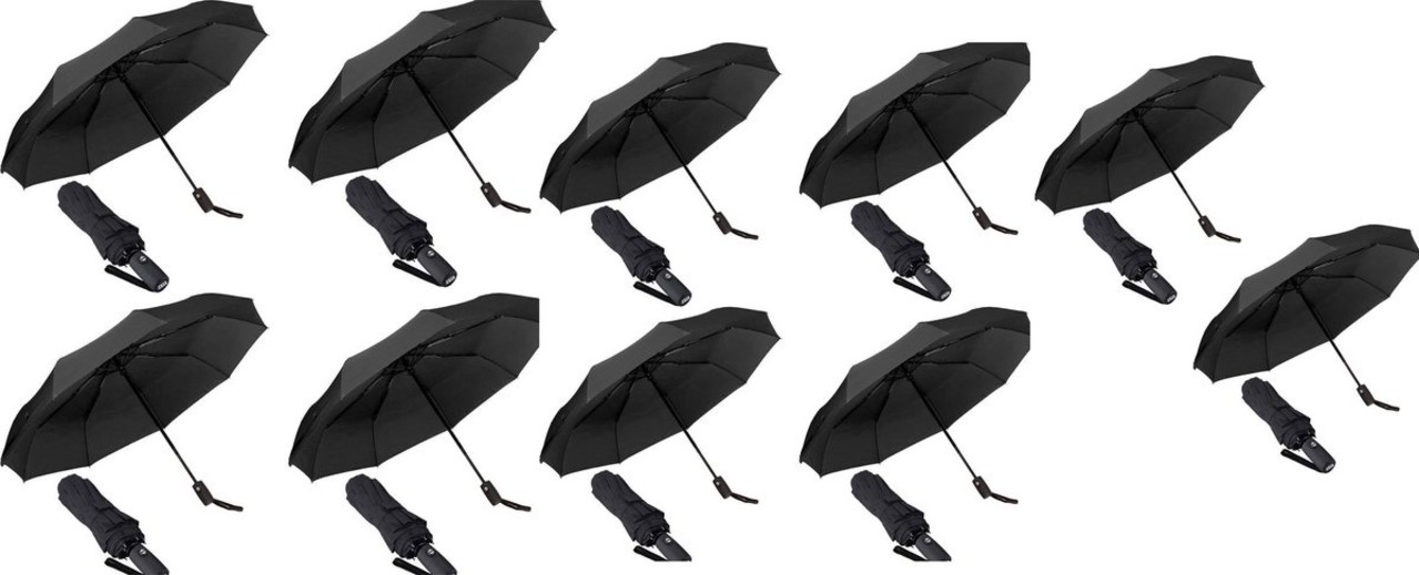 Discountershop 10x Automatic Storm Umbrella - Umbrella - Automatic, Foldable & Windproof up to 70 - 80 km p/h - Ø 95 cm - 7 panels - Double Layer - Black Discountershop 10x Automatic Storm Umbrella - Umbrella - Automatic, Foldable & Windproof up to 70 - 80 km p/h - Ø 95 cm - 7 panels - Double Layer - Black
