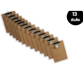 Discountershop 13x Klemborden - Klemborden A4 - Klemborden hout A4 31 x 22 x 1.5 cm Discountershop 13x Klemborden - Klemborden A4 - Klemborden hout A4 31 x 22 x 1.5 cm