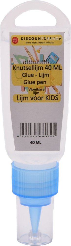 Discountershop Knutsellijm 40ml - Lijm - All purpose glue - Glue - Kinderlijm - Knutselen - Goedkope knutsellijm - Doorzichtige knutsellijm